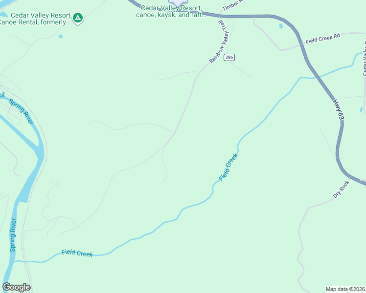map of restaurants, bars, coffee shops, grocery stores, and more near 648 Rainbow Valley Trail in Mammoth Spring
