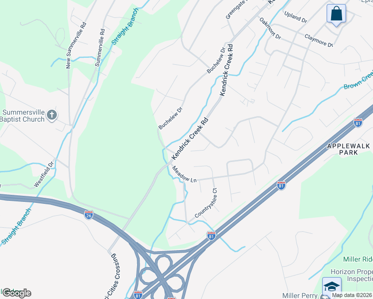 map of restaurants, bars, coffee shops, grocery stores, and more near 116 Quail Heights Court in Kingsport