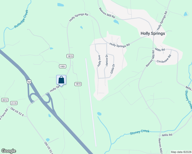 map of restaurants, bars, coffee shops, grocery stores, and more near 247 Holly Avenue in Mount Airy