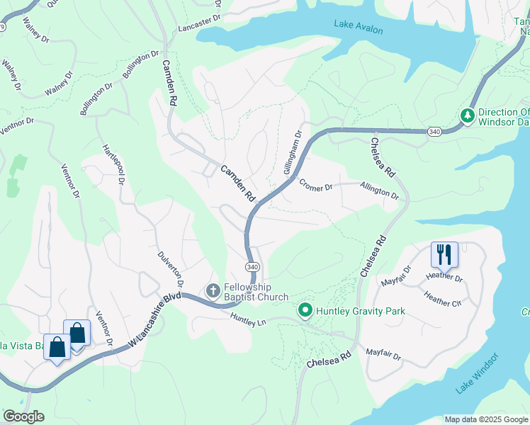 map of restaurants, bars, coffee shops, grocery stores, and more near 3 Burnham Drive in Bella Vista
