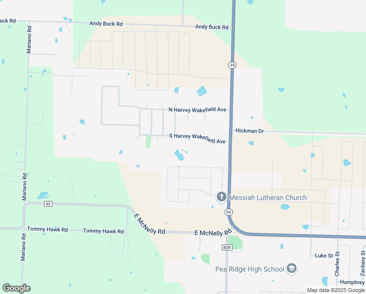 map of restaurants, bars, coffee shops, grocery stores, and more near 2115 O D Bancroft Court in Pea Ridge