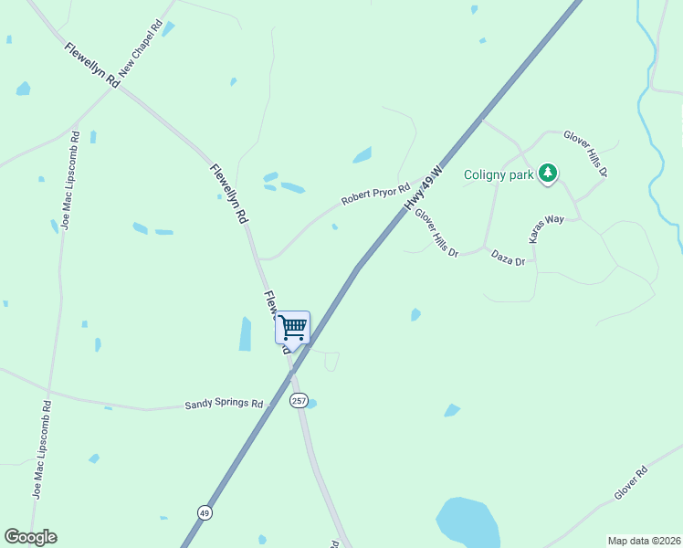 map of restaurants, bars, coffee shops, grocery stores, and more near 4272 Tennessee 49 in Springfield