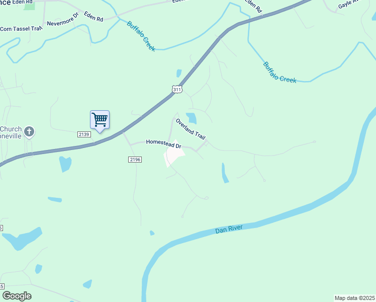 map of restaurants, bars, coffee shops, grocery stores, and more near 244 Homestead Drive in Stoneville