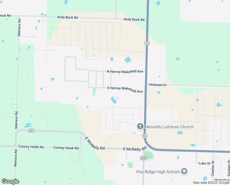 map of restaurants, bars, coffee shops, grocery stores, and more near 2115 O D Bancroft Court in Pea Ridge