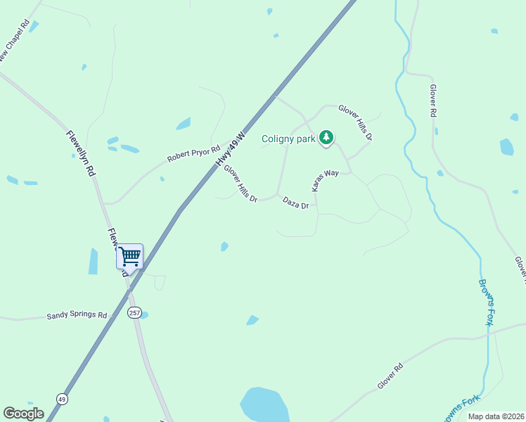 map of restaurants, bars, coffee shops, grocery stores, and more near 1029 Glover Hills Drive in Springfield