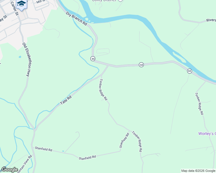 map of restaurants, bars, coffee shops, grocery stores, and more near 1320 Timber Ridge Road in Bluff City