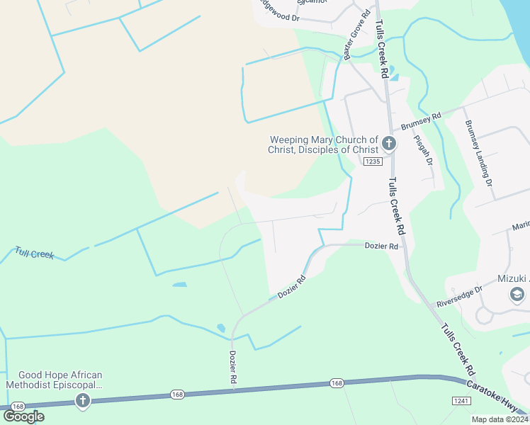 map of restaurants, bars, coffee shops, grocery stores, and more near 187 Ambrose Lane in Moyock
