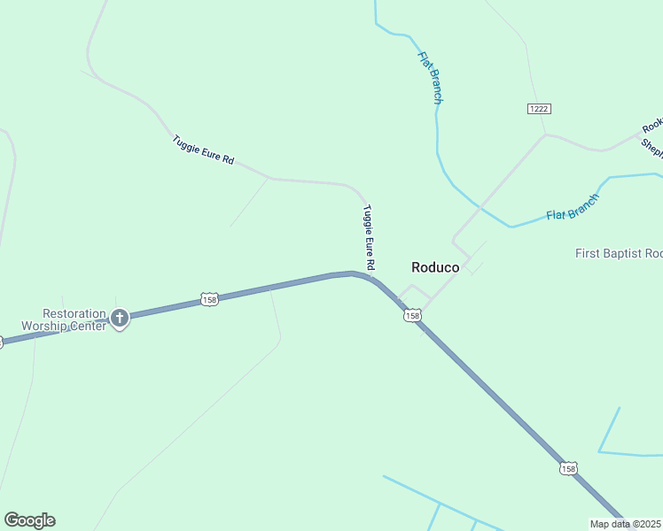 map of restaurants, bars, coffee shops, grocery stores, and more near 1485 U.S. 158 in Eure