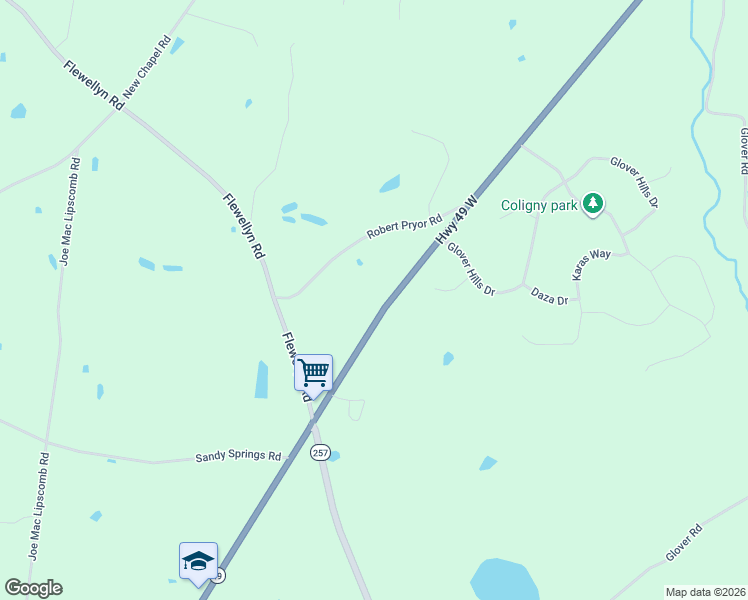 map of restaurants, bars, coffee shops, grocery stores, and more near 4272 Tennessee 49 in Springfield