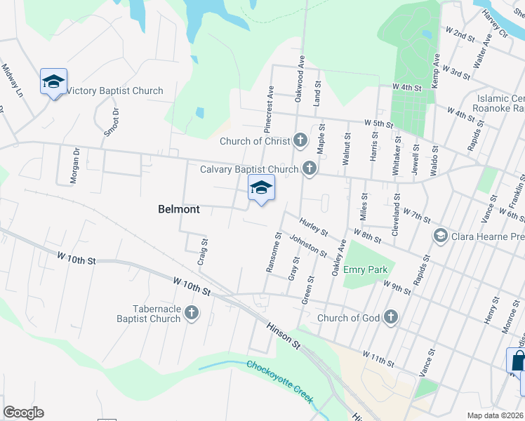 map of restaurants, bars, coffee shops, grocery stores, and more near 1517 Bolling Road in Roanoke Rapids
