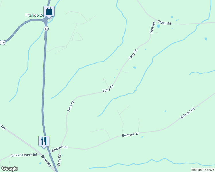map of restaurants, bars, coffee shops, grocery stores, and more near 2084 Ferry Road in Clarksville