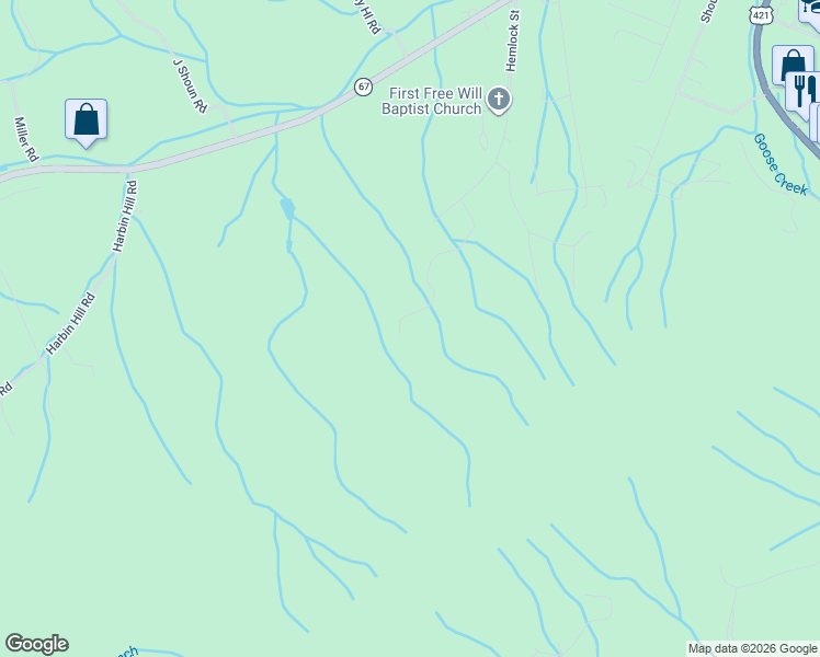 map of restaurants, bars, coffee shops, grocery stores, and more near 503 Bankers Bend in Mountain City
