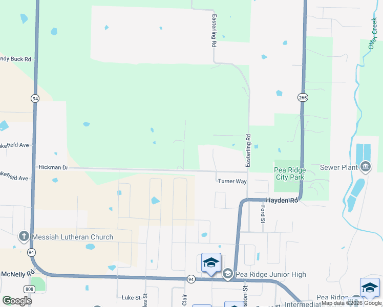 map of restaurants, bars, coffee shops, grocery stores, and more near 2728 Dylan Drive in Pea Ridge