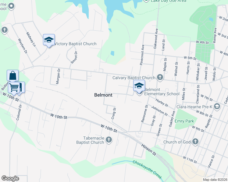 map of restaurants, bars, coffee shops, grocery stores, and more near 412 Timmy Lane in Roanoke Rapids