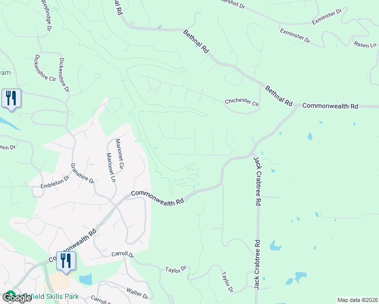 map of restaurants, bars, coffee shops, grocery stores, and more near 61-99 Brighton Drive in Bella Vista