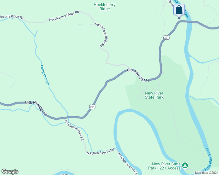 map of restaurants, bars, coffee shops, grocery stores, and more near 9598 U.S. Highway 221 North in Crumpler