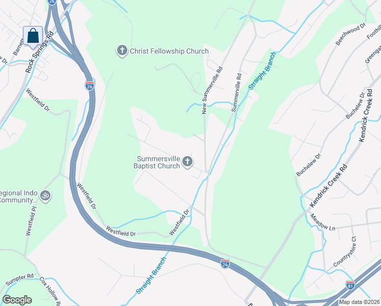 map of restaurants, bars, coffee shops, grocery stores, and more near 484 New Summerville Road in Kingsport