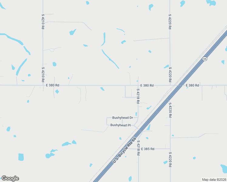 map of restaurants, bars, coffee shops, grocery stores, and more near 18542 East 380 Road in Chelsea