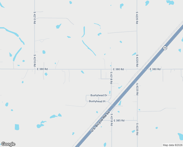 map of restaurants, bars, coffee shops, grocery stores, and more near 18542 East 380 Road in Chelsea