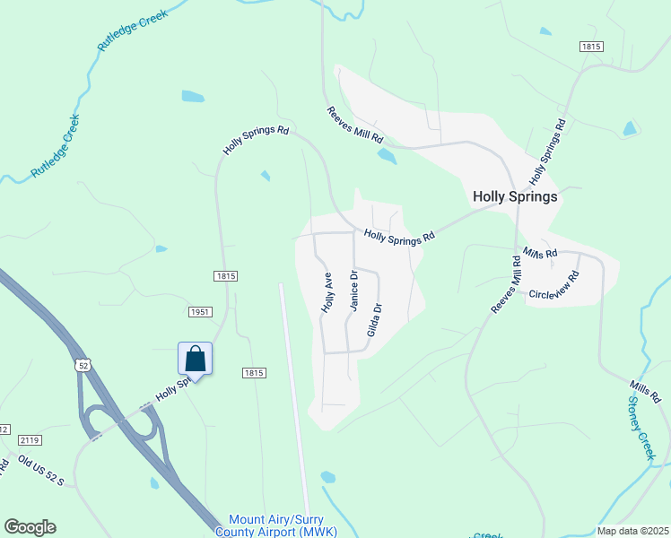 map of restaurants, bars, coffee shops, grocery stores, and more near 147 Holly Avenue in Mount Airy
