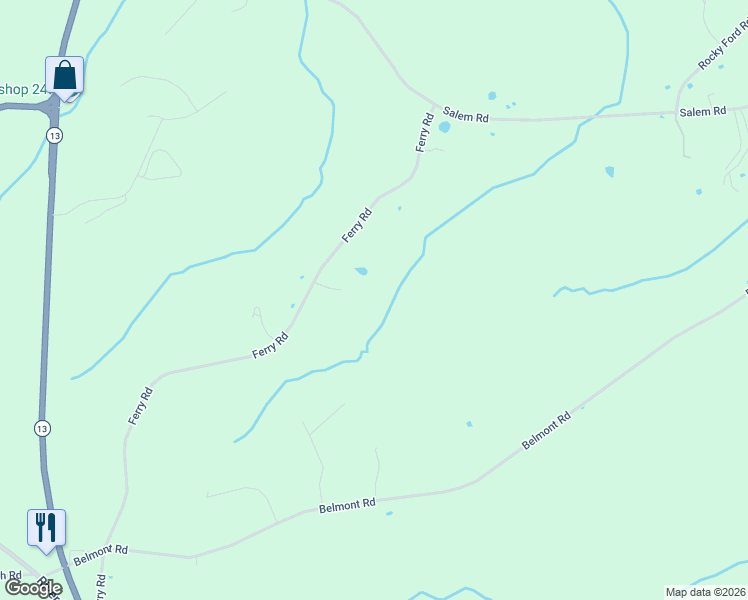map of restaurants, bars, coffee shops, grocery stores, and more near 2039 Ferry Road in Clarksville