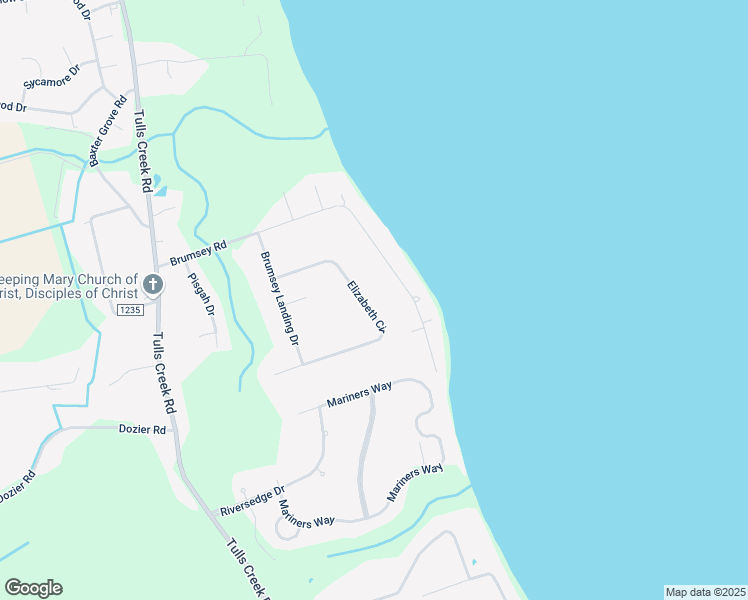 map of restaurants, bars, coffee shops, grocery stores, and more near 121 Elizabeth Circle in Moyock