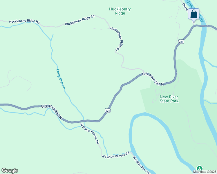 map of restaurants, bars, coffee shops, grocery stores, and more near 9583 U.S. Highway 221 North in Crumpler
