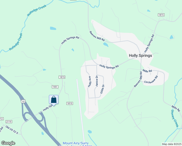 map of restaurants, bars, coffee shops, grocery stores, and more near 147 Holly Avenue in Mount Airy