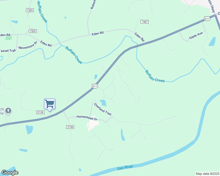 map of restaurants, bars, coffee shops, grocery stores, and more near 131 Springdale Drive in Stoneville