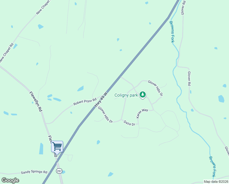 map of restaurants, bars, coffee shops, grocery stores, and more near 2007 Bryans Park Court in Springfield