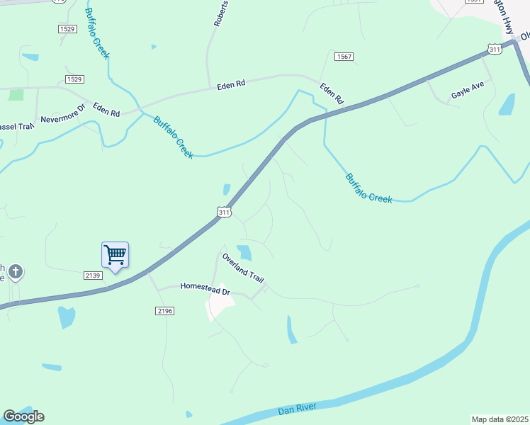 map of restaurants, bars, coffee shops, grocery stores, and more near 141 Springdale Drive in Stoneville