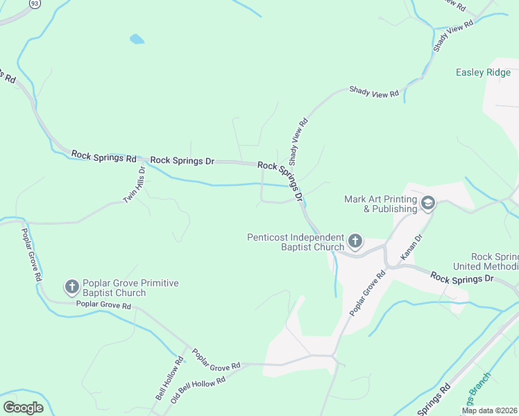 map of restaurants, bars, coffee shops, grocery stores, and more near 254 Slaughter Street in Kingsport