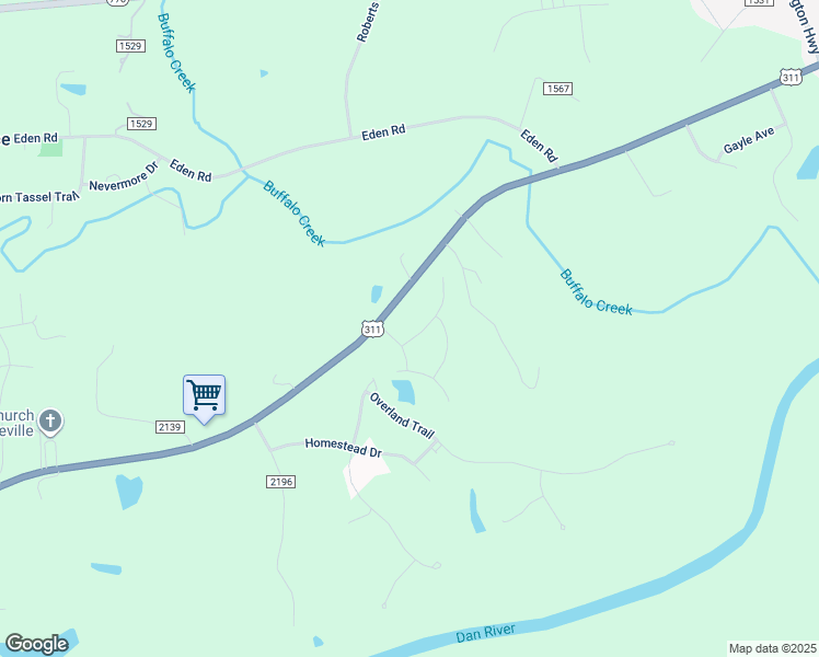 map of restaurants, bars, coffee shops, grocery stores, and more near 122 Springwood Drive in Eden