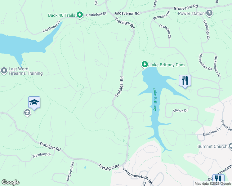 map of restaurants, bars, coffee shops, grocery stores, and more near 1 Netley Lane in Bella Vista