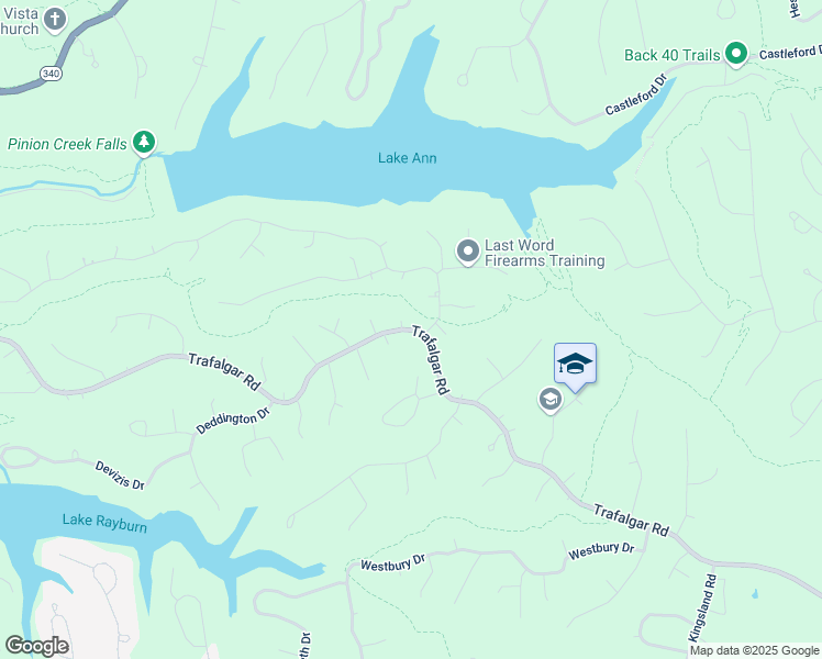 map of restaurants, bars, coffee shops, grocery stores, and more near Trafalgar Road in Bella Vista