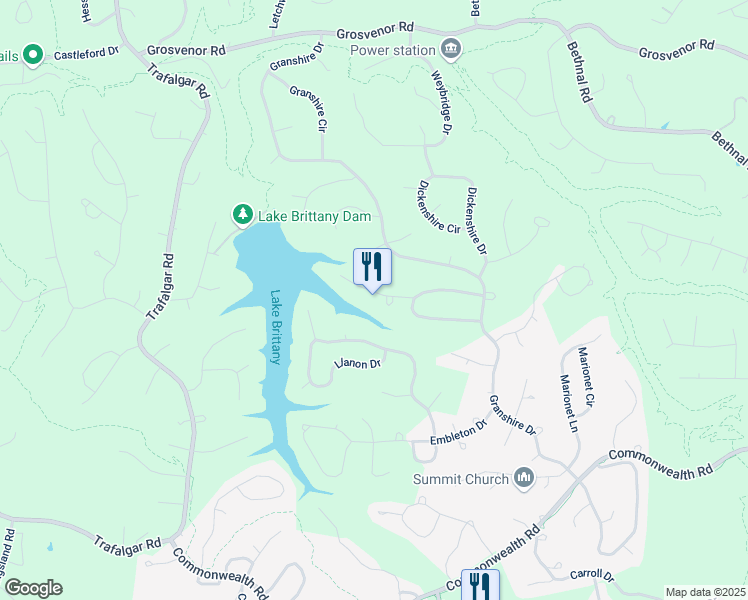 map of restaurants, bars, coffee shops, grocery stores, and more near 7 Harborough Lane in Bella Vista