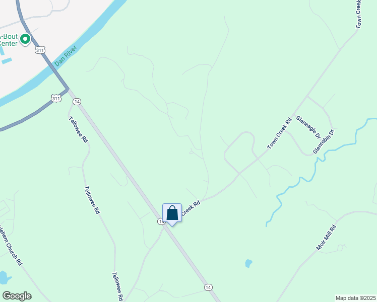 map of restaurants, bars, coffee shops, grocery stores, and more near 202 River Ridge Rd in Eden