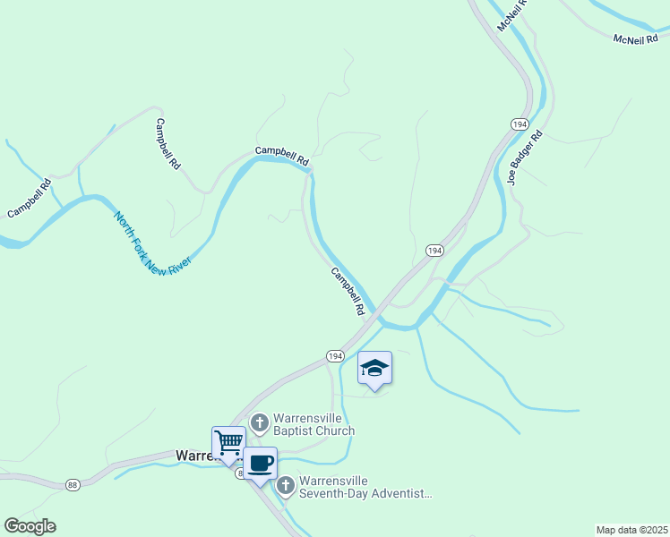 map of restaurants, bars, coffee shops, grocery stores, and more near 245 Campbell Road in Warrensville
