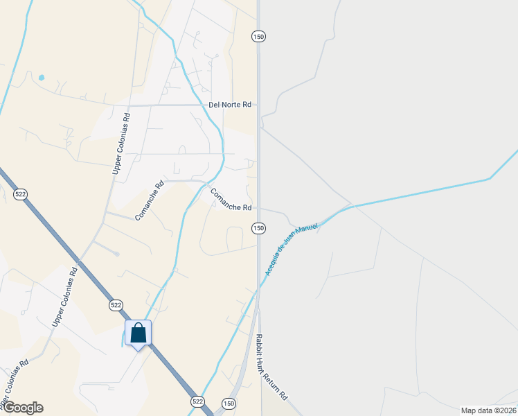 map of restaurants, bars, coffee shops, grocery stores, and more near 2 Comanche Road in El Prado