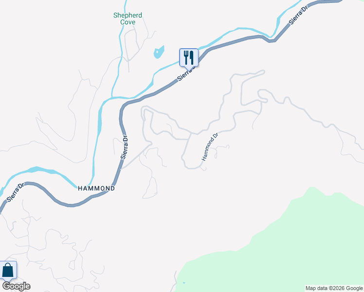 map of restaurants, bars, coffee shops, grocery stores, and more near 45220 Hammond Drive in Three Rivers