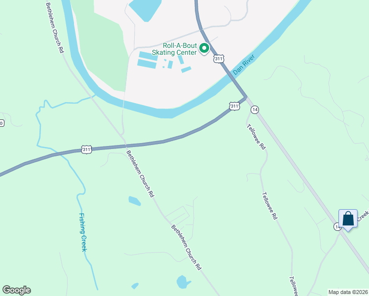 map of restaurants, bars, coffee shops, grocery stores, and more near 1127 Bethlehem Church Road in Eden