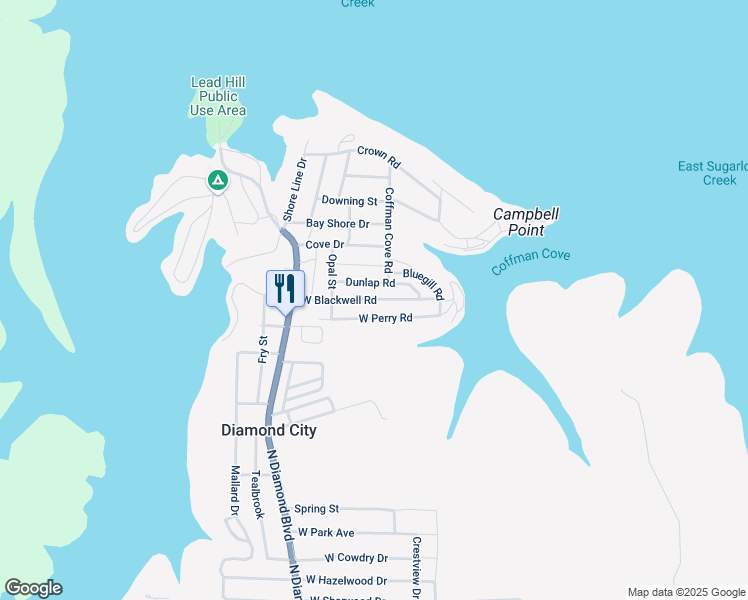 map of restaurants, bars, coffee shops, grocery stores, and more near 228 Dunlap Road in Diamond City