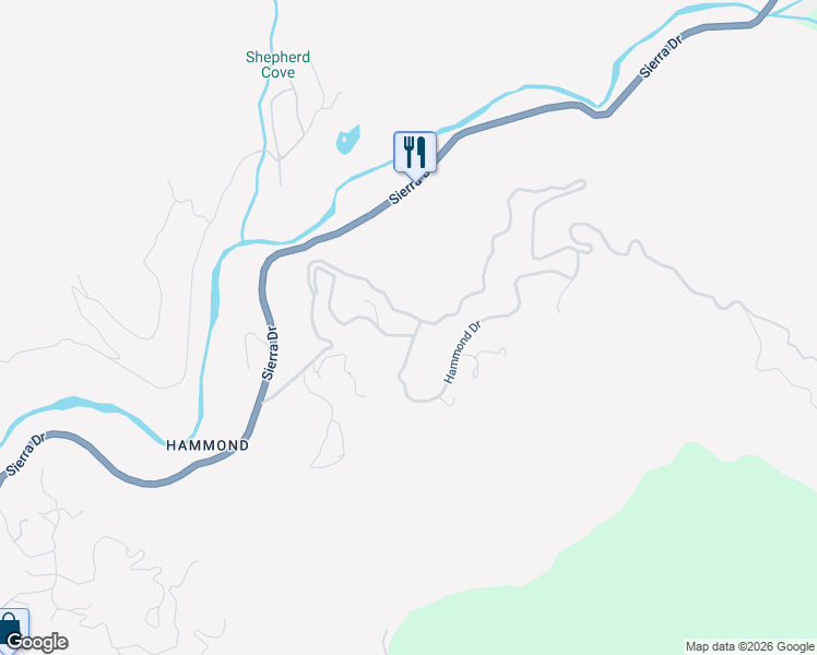 map of restaurants, bars, coffee shops, grocery stores, and more near 44796 Crest Lane in Three Rivers