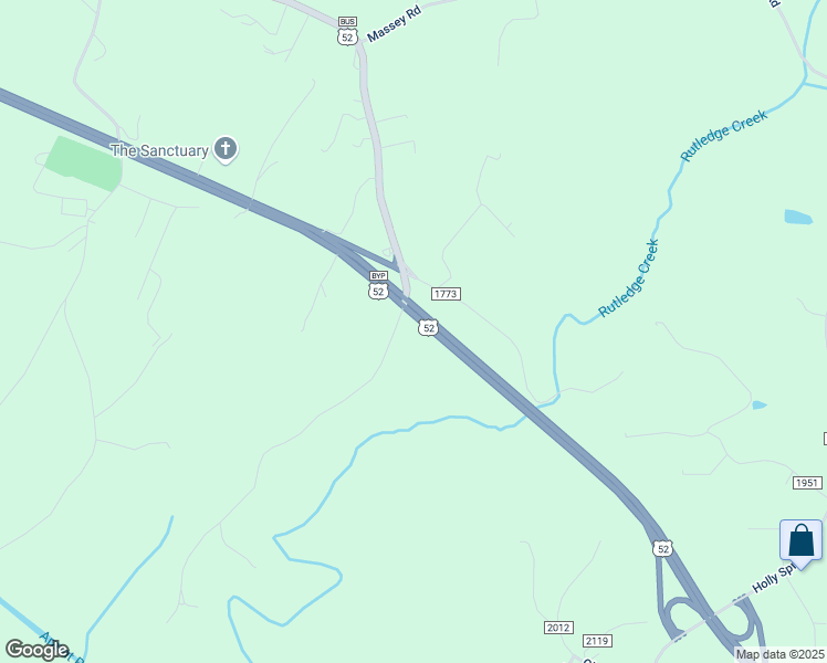 map of restaurants, bars, coffee shops, grocery stores, and more near 155 Charlie Norman Road in Mount Airy