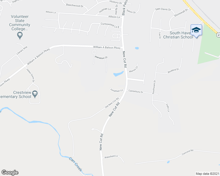 map of restaurants, bars, coffee shops, grocery stores, and more near 3152 New Cut Road in Springfield