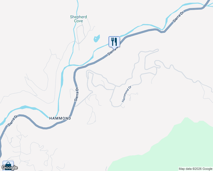 map of restaurants, bars, coffee shops, grocery stores, and more near 44796 Crest Lane in Three Rivers