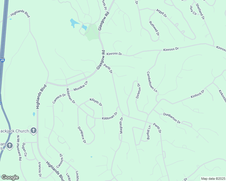 map of restaurants, bars, coffee shops, grocery stores, and more near 101 Perth Drive in Bella Vista