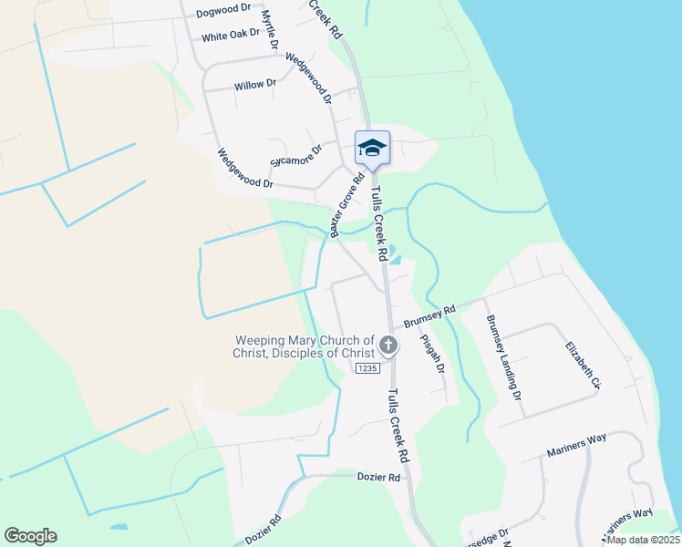 map of restaurants, bars, coffee shops, grocery stores, and more near 112 Chatman Etheridge Road in Moyock