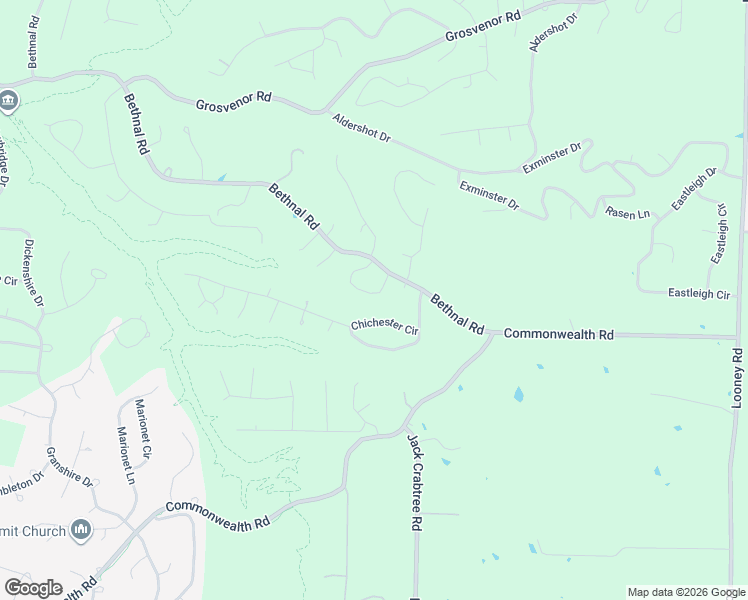 map of restaurants, bars, coffee shops, grocery stores, and more near 14 Chichester Circle in Bella Vista