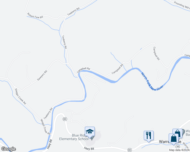 map of restaurants, bars, coffee shops, grocery stores, and more near 649 Falls Lane in Warrensville